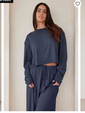 Bumpsuit The Cloud Long Sleeve Crop Tee Size Large NWOT